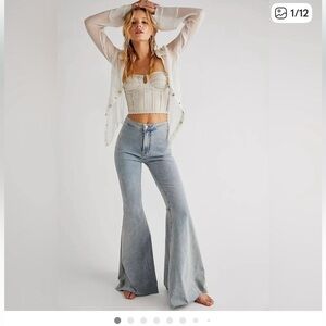 We The Free Light Blue Wide Leg Jeans